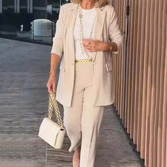 Elegant and Fashionable Suit Top Lengthened Trousers Two-Piece Suit